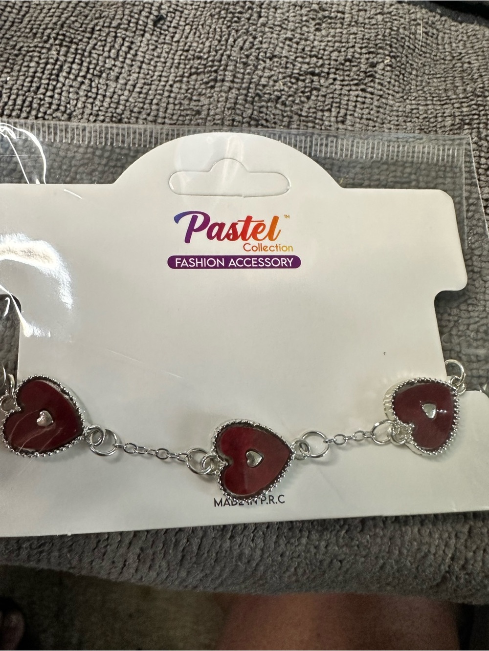 Red Heart Link Bracelet